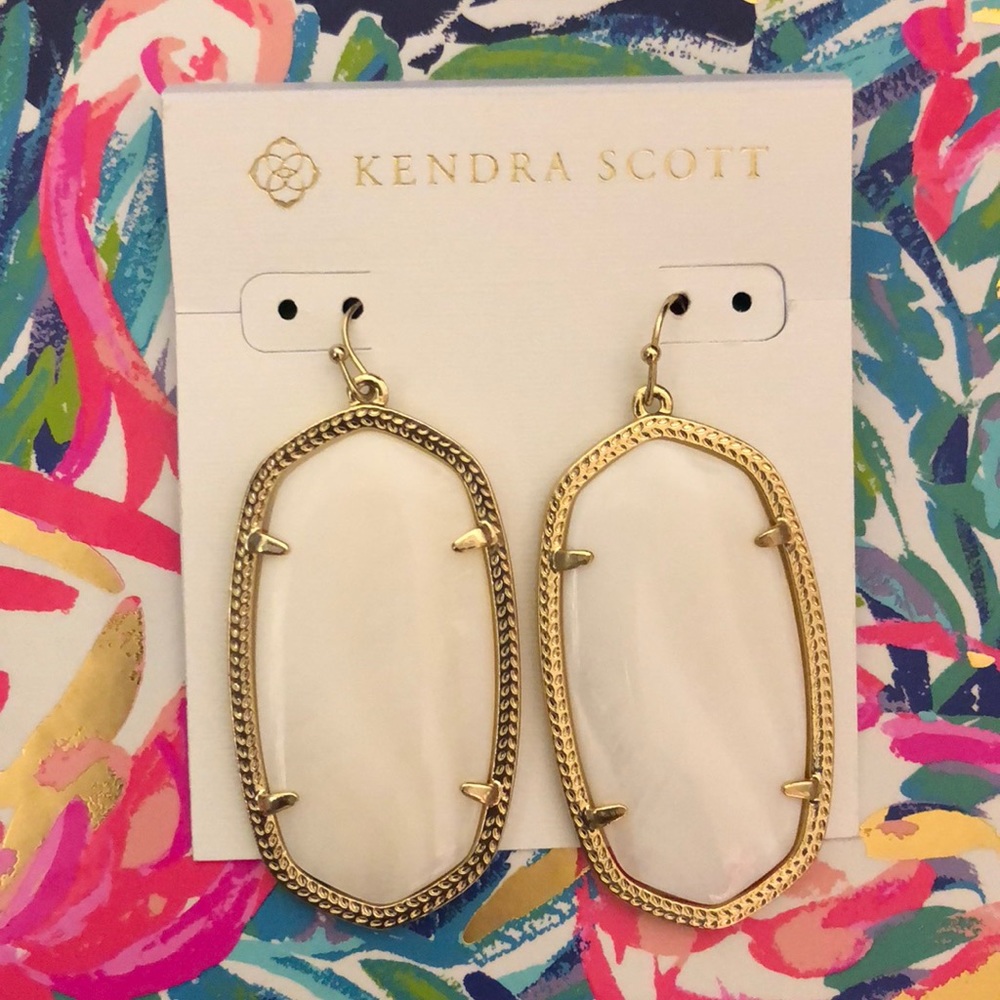 Kendra Scott Gold Mother of a Pearl Danielle
